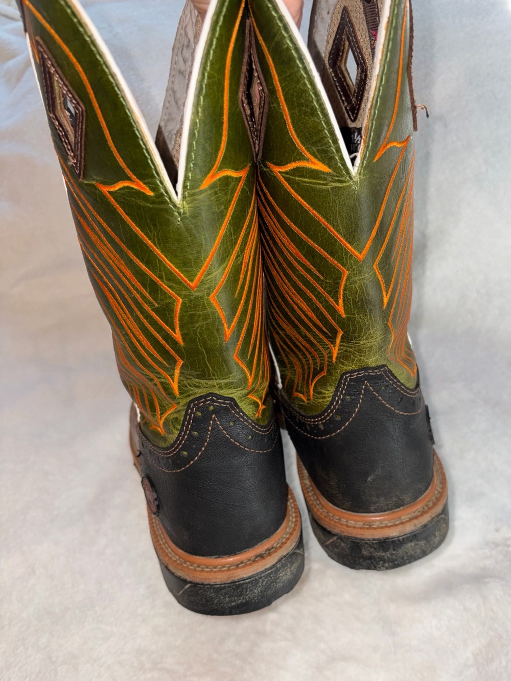 Justin Boots Derrickkman Leather Boots sz 10.5 - Picture 6 of 11